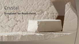  Presentation with stones - Presentation theme consisting of empty-stack-of-stones-platform and a mint green colored foreground