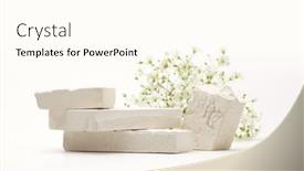  Presentation with stones - Presentation design featuring empty-stack-of-stones background and a  colored foreground