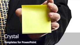  Presentation with empty - Beautiful PPT theme featuring empty sticker in hand backdrop and a wine colored foreground