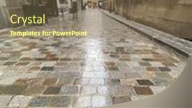  Presentation with paris - Cool new PPT theme with empty-street-in-paris-under backdrop and a violet colored foreground