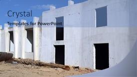  Presentation with neural streets - Cool new presentation with empty-streets-and-abandoned-houses backdrop and a light blue colored foreground