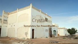  Presentation with abandoned - Slides consisting of empty-streets-and-abandoned-houses background and a soft green colored foreground