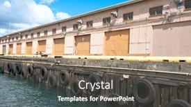  Presentation with dock - Cool new theme with empty-supply-dock backdrop and a dark gray colored foreground