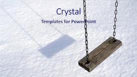  Presentation with swing - Presentation design enhanced with empty swing in winter time background and a sky blue colored foreground