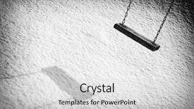  Presentation with snow blizzard in winter - Presentation consisting of empty swing in winter time background and a light gray colored foreground