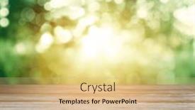  Presentation with spring - PPT theme consisting of empty-table-in-front background and a  colored foreground