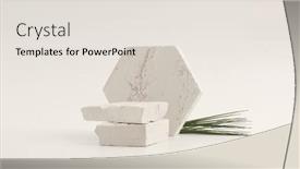  Presentation with marble tile texture stone wall - Slides featuring empty-texture-gypsum-stone-platform background and a lemonade colored foreground