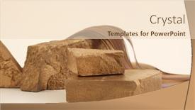  Presentation with minimal - Slide deck with empty-texture-stone-platform-eco background and a lemonade colored foreground