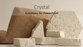  Presentation with eco - PPT theme consisting of empty-texture-stone-platform-eco background and a mint green colored foreground