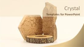 Presentation with wood texture - Slides featuring empty-texture-wood-disk-stump background and a lemonade colored foreground