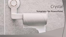  Presentation with toilet - Beautiful PPT theme featuring empty-toilet-paper-roll backdrop and a light gray colored foreground