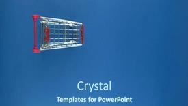  Presentation with supermarket trolley - PPT theme featuring empty-top-view-mini-pink background and a ocean colored foreground