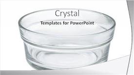  Presentation with bowl - Presentation theme consisting of empty-transparent-glass-bowl-isolated background and a white colored foreground