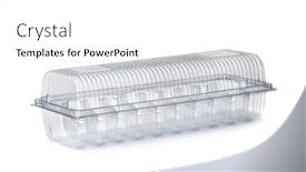  Presentation with plastic container - Beautiful theme featuring empty-transparent-plastic-food-container backdrop and a white colored foreground