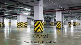  Presentation with underground cable - Colorful theme enhanced with empty underground parking garage backdrop and a coral colored foreground