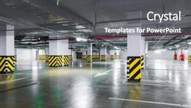  Presentation with empty - Amazing theme having empty underground parking garage backdrop and a dark gray colored foreground