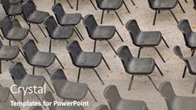  Presentation with black - PPT theme having empty-unoccupied-black-auditorium-seats background and a gray colored foreground