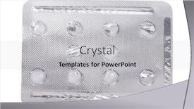  Presentation with tablets - Slides having empty-used-blister-of-tablets background and a light gray colored foreground