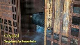  Presentation with jail - Cool new presentation theme with empty-vintage-jail-cell backdrop and a tawny brown colored foreground