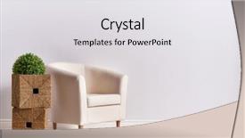  Presentation with simple green - Presentation design consisting of empty wall in simple background and a white colored foreground