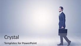  Presentation with walking patients - Theme enhanced with empty wall with briefcase background and a lemonade colored foreground