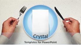  Presentation with white plate - Colorful theme enhanced with empty white blank for copy backdrop and a light blue colored foreground