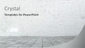  Presentation with white bricks - Amazing slide set having empty-white-interior-bricks-wall backdrop and a white colored foreground