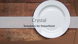  Presentation with enamel - Audience pleasing theme consisting of empty white metal enamel plate backdrop and a tawny brown colored foreground