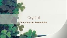  Presentation with clover - Presentation theme consisting of empty-white-paper-list-mockup background and a sky blue colored foreground