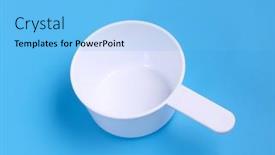  Presentation with spoon - Beautiful PPT layouts featuring empty-white-plastic-spoon backdrop and a light blue colored foreground