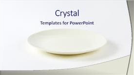  Presentation with white plate - Amazing theme having empty-white-plate-on-white backdrop and a sky blue colored foreground