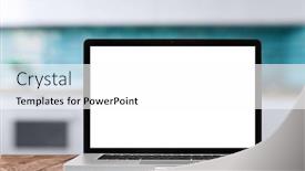  Presentation with home office - Colorful PPT layouts enhanced with empty-white-screen-of-modern backdrop and a white colored foreground