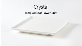  Presentation with white plate - Slides featuring empty white square plate background and a white colored foreground