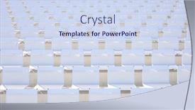  Presentation with public - PPT theme having empty-white-stadium-seats-public background and a sky blue colored foreground