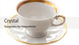  Presentation with empty - Slide deck having empty white teacup background and a  colored foreground