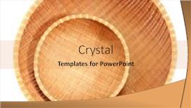  Presentation with product - PPT layouts enhanced with empty-wicker-dish-on-white background and a yellow colored foreground