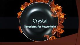  Presentation with flames - Slide set enhanced with empty-wok-pan-flames background and a wine colored foreground