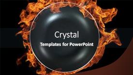 Presentation with flames - Slide set having empty-wok-pan-flames background and a dark gray colored foreground