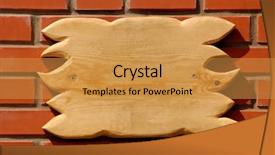  Presentation with brick wall texture - Audience pleasing slide deck consisting of empty-wooden-board-sign backdrop and a gold colored foreground