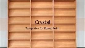  Presentation with gray - Colorful presentation theme enhanced with empty wooden bookshelf backdrop and a coral colored foreground