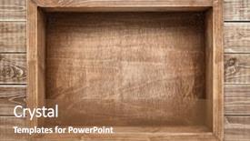  Presentation with wood rustic - Audience pleasing slide set consisting of minced beef in the shape of a square on a wooden board backdrop and a coral colored foreground