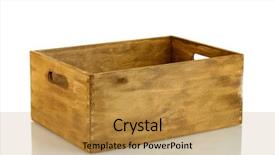  Presentation with pallet - Presentation consisting of empty wooden crate isolated background and a gold colored foreground
