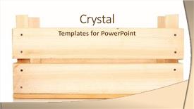  Presentation with pallet - Slide deck featuring empty wooden crate isolated background and a cream colored foreground