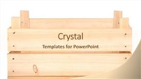  Presentation with pallet - Slides enhanced with empty wooden crate isolated background and a lemonade colored foreground
