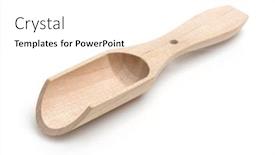  Presentation with empty - Theme with empty-wooden-scoop-isolated background and a white colored foreground
