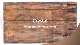  Presentation with flowers on white wooden - Cool new slide deck with empty wooden sign on white backdrop and a coral colored foreground