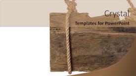  Presentation with hang - Beautiful theme featuring empty-wooden-sign-with-lope backdrop and a coral colored foreground