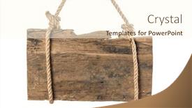  Presentation with hang - Theme enhanced with empty-wooden-sign-with-lope background and a cream colored foreground