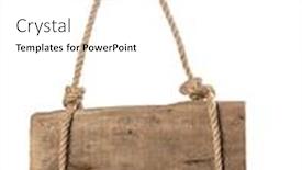  Presentation with hang - Slide deck consisting of empty-wooden-sign-with-lope background and a white colored foreground