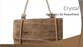  Presentation with hang - Beautiful theme featuring empty-wooden-sign-with-lope backdrop and a white colored foreground
